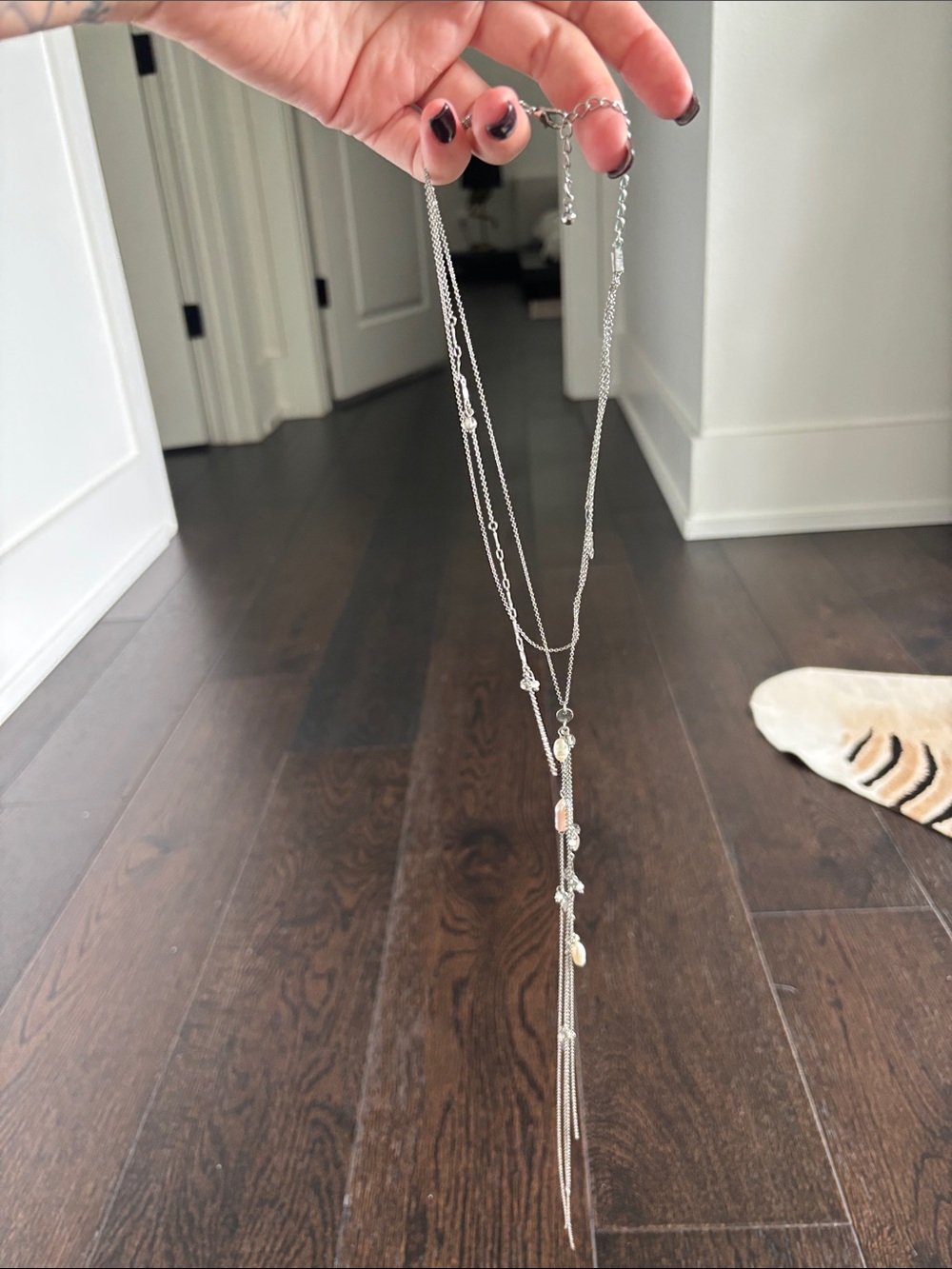 Free People pearl and silver necklace